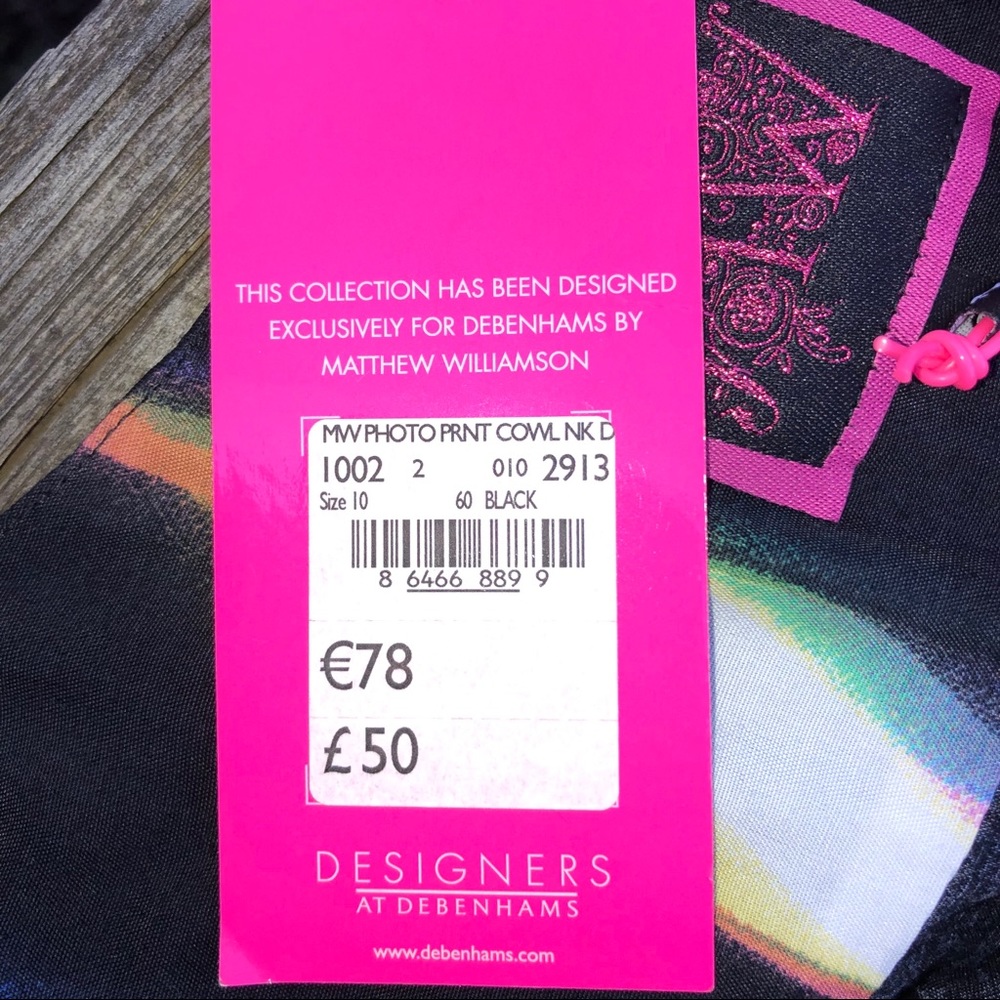 NWT! Designer Matthew Williamson cowl neck dress! - Picture 7 of 7